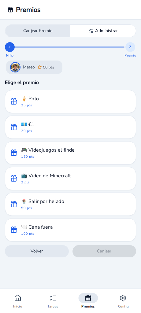 Kipup rewards screen